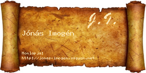 Jónás Imogén névjegykártya